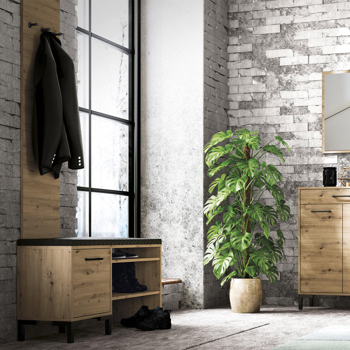 EINGANGSMÖBEL Liora Holz - Braun, Holzwerkstoff (105/54/34cm) - Petits-meubles