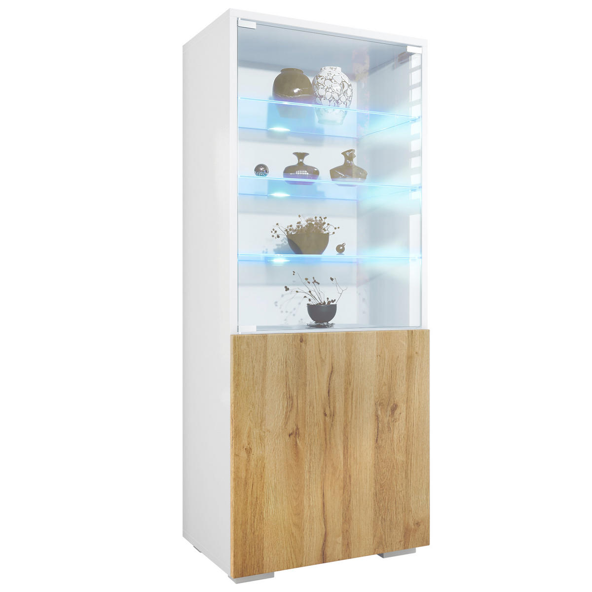 VITRINE Granada Eiche Natur - Eichefarben, Holzwerkstoff (50/122.5/34.5cm) - Vladon