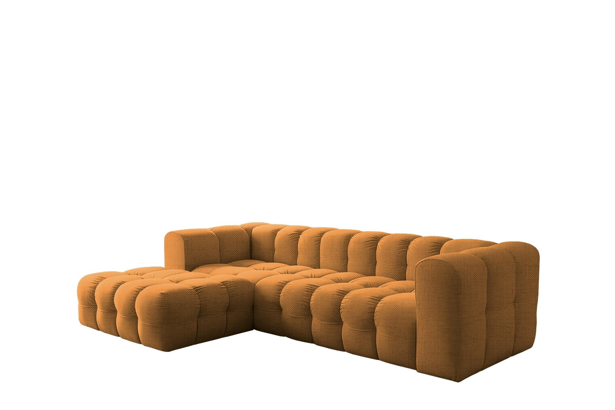 ECKSOFA Solvie In Moly - Orange, Holzwerkstoff/Textil (193/290cm) - Fun Möbel