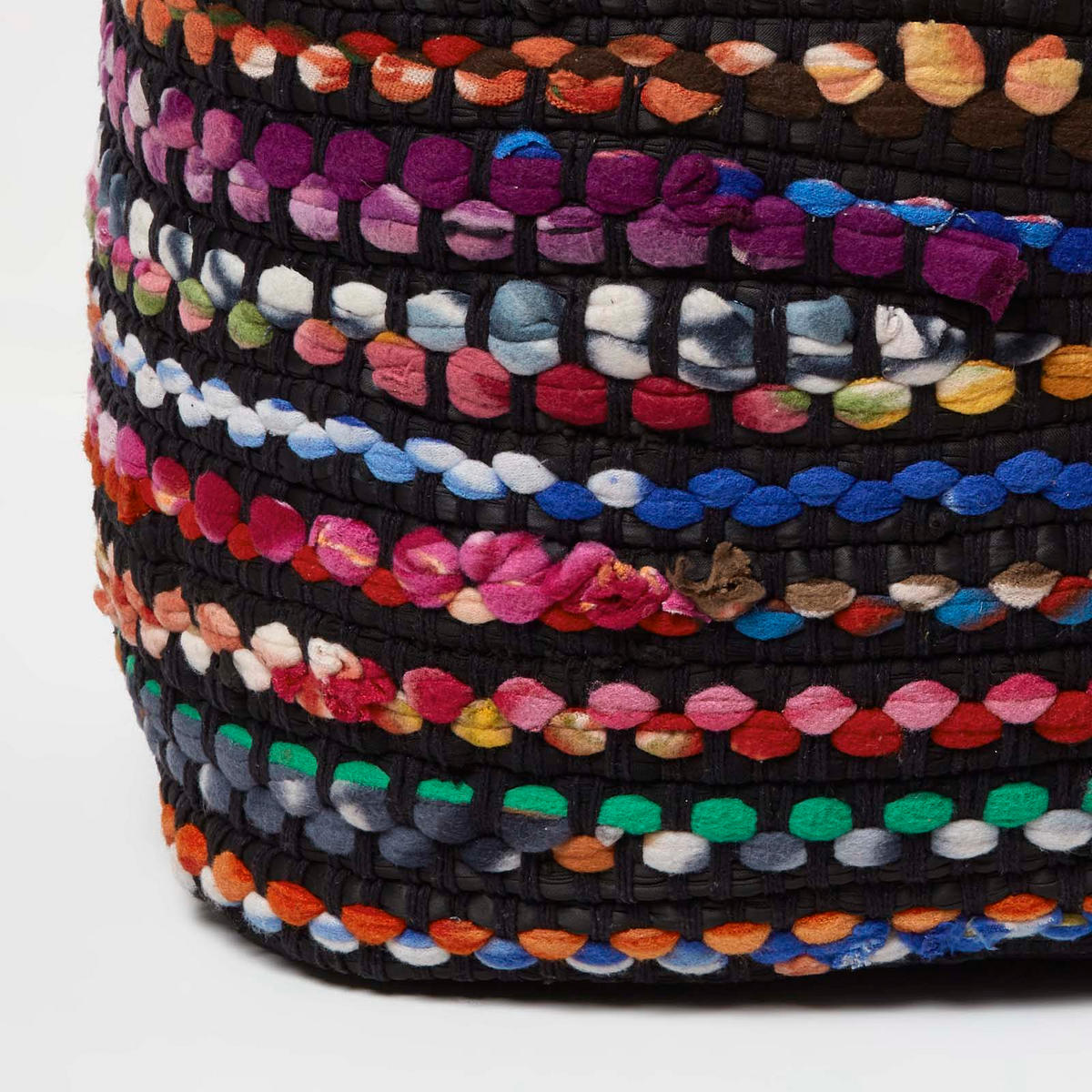 SITZWÜRFEL Folk mit bunten Streifen, 40/40/40 cm - Multicolor, Textil (40/40/40cm) - Homescapes