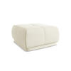 POUF Chenille Stoff Beige - Beige/Schwarz, Kunststoff/Textil (60/35/60cm) - Makamii