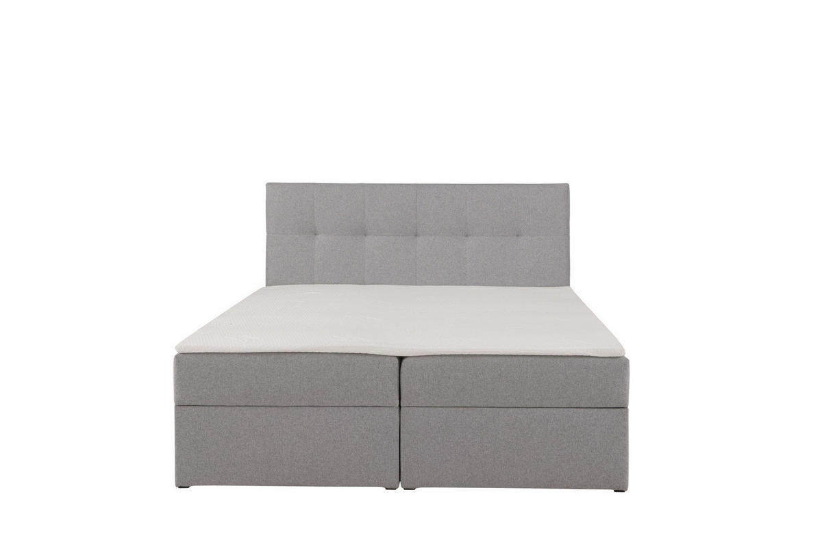 BOXBETT Toronto 140x200 Bonell-Matratze H3 und Topper - Silberfarben/Grau, Holz/Holzwerkstoff (140/200cm) - Ravio