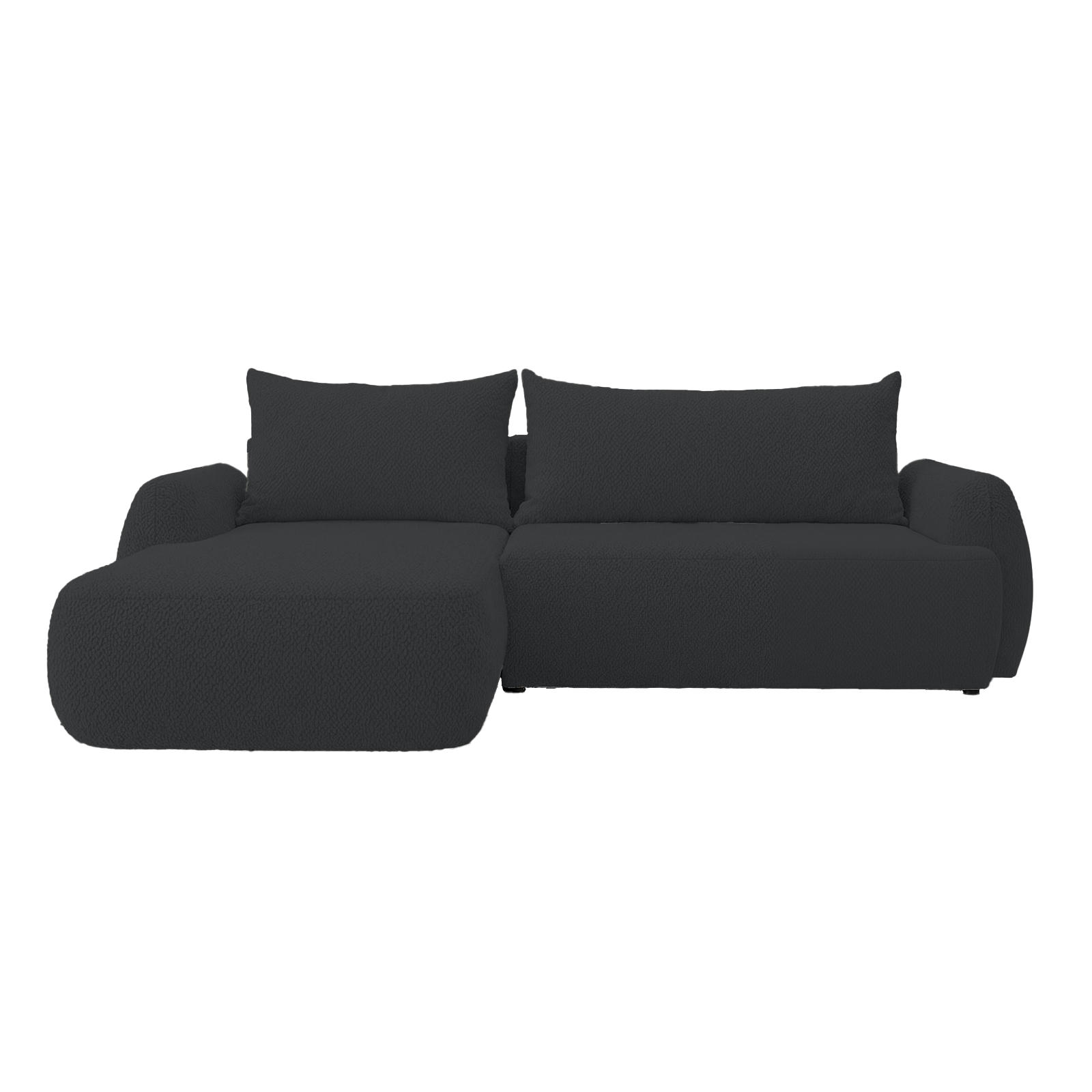 ECKSOFA MUNDUK II mit Schlaffunktion, Graphit - Graphitfarben, Textil (260/184cm) - Fedve