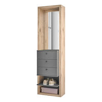 HÄNGE-KOMMODE - Spanplatte - Eiche Viking Dekor / Anthrazit - Eichefarben/Anthrazit, Holzwerkstoff/Kunststoff (51/178/35cm) - home24