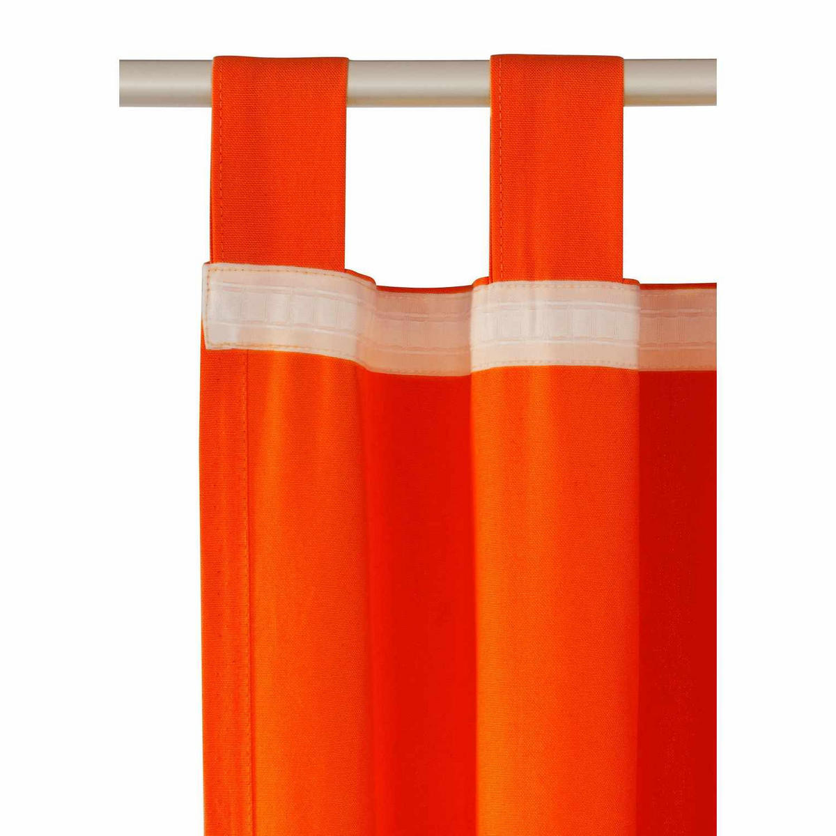 SCHLAUFENVORHANG IM UNI DESIGN DOVE Blickdicht - Orange, Textil (140/0.5/255cm) - Tom Tailor