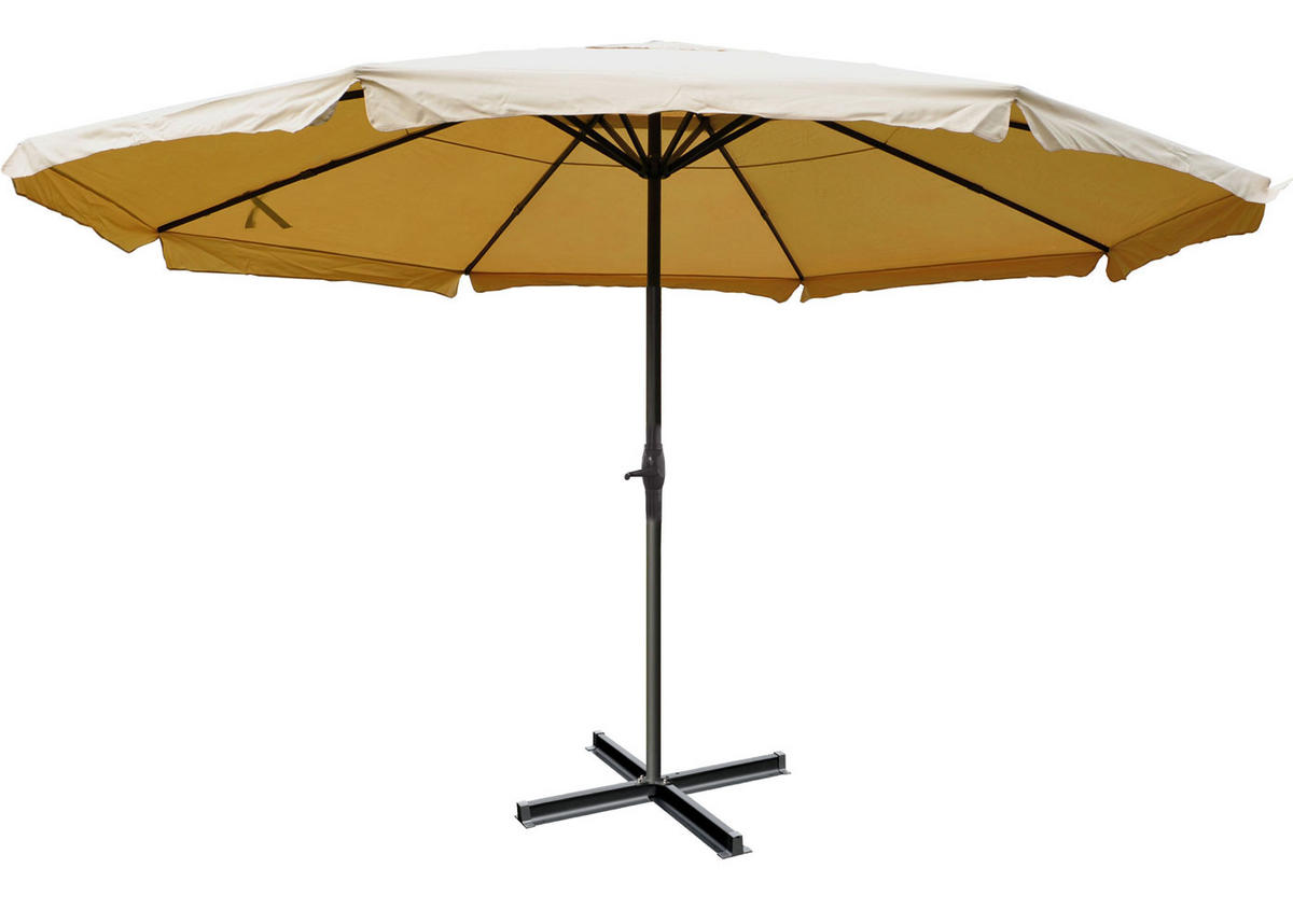 SONNENSCHIRM PRO Cremeweiß - Weiß, Textil (500/500cm) - MCW