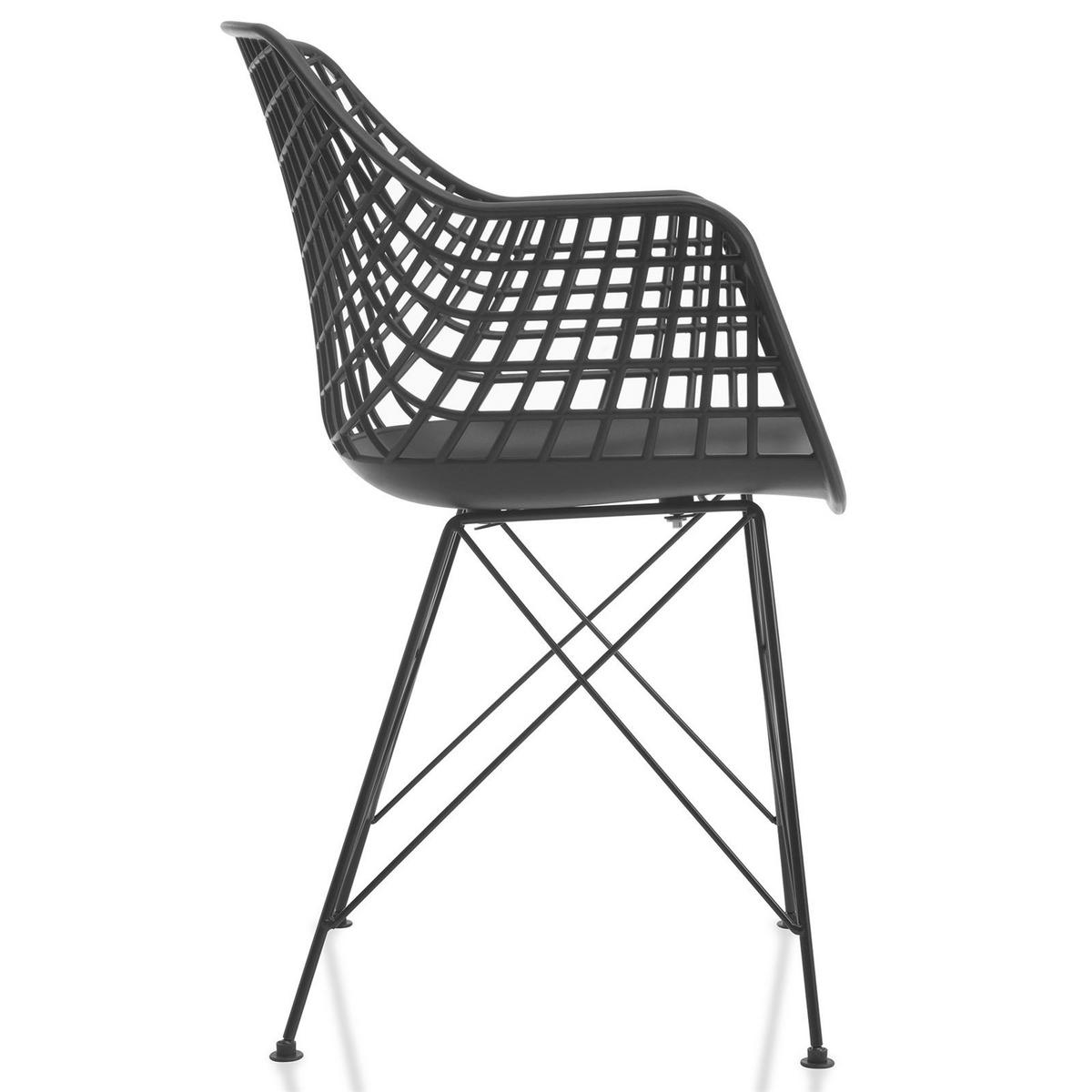 ESSZIMMERSTÜHLE ALICANTE 4ER-SET - Schwarz, Textil (59/87/54cm) - IDIMEX