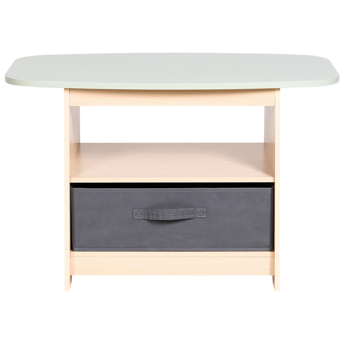 MASĂ PENTRU COPII cu scaune maro deschisă/verde Lucas - maro deschis, compozit lemnos (80/50/48cm) - Beliani