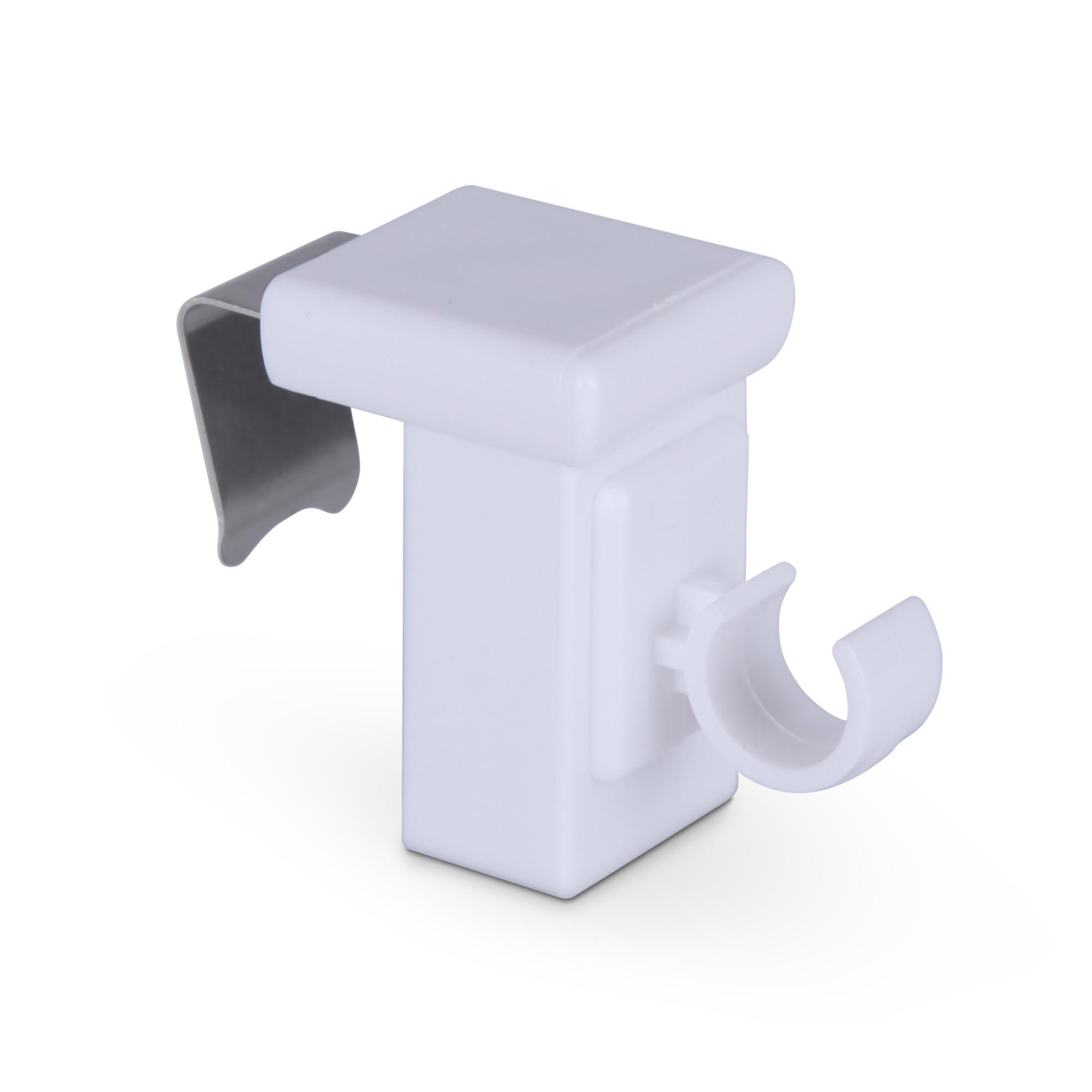 KLEMMTRÄGER für Cafehausstangen 10er Pack - Weiß, Kunststoff (2/4/4cm) - Bestlivings