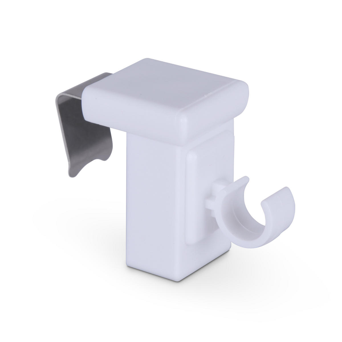 KLEMMTRÄGER für Cafehausstangen 4er Pack - Weiß, Kunststoff (2/4/4cm) - Bestlivings