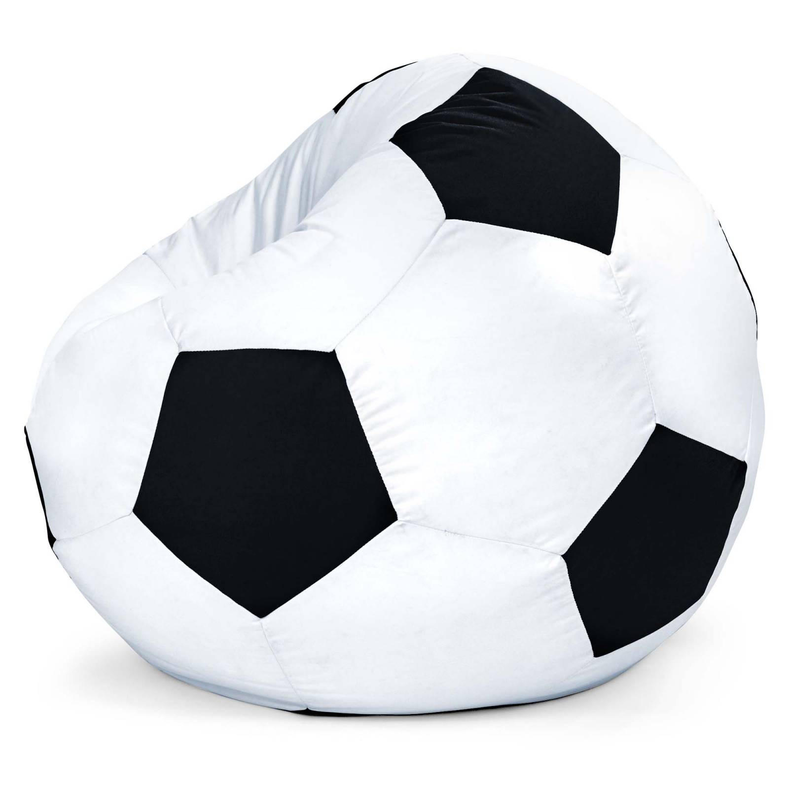 GAMING-SITZSACK Fußball 90cm - 250L - Weiß, Textil (90/90/90cm) - Green Bean