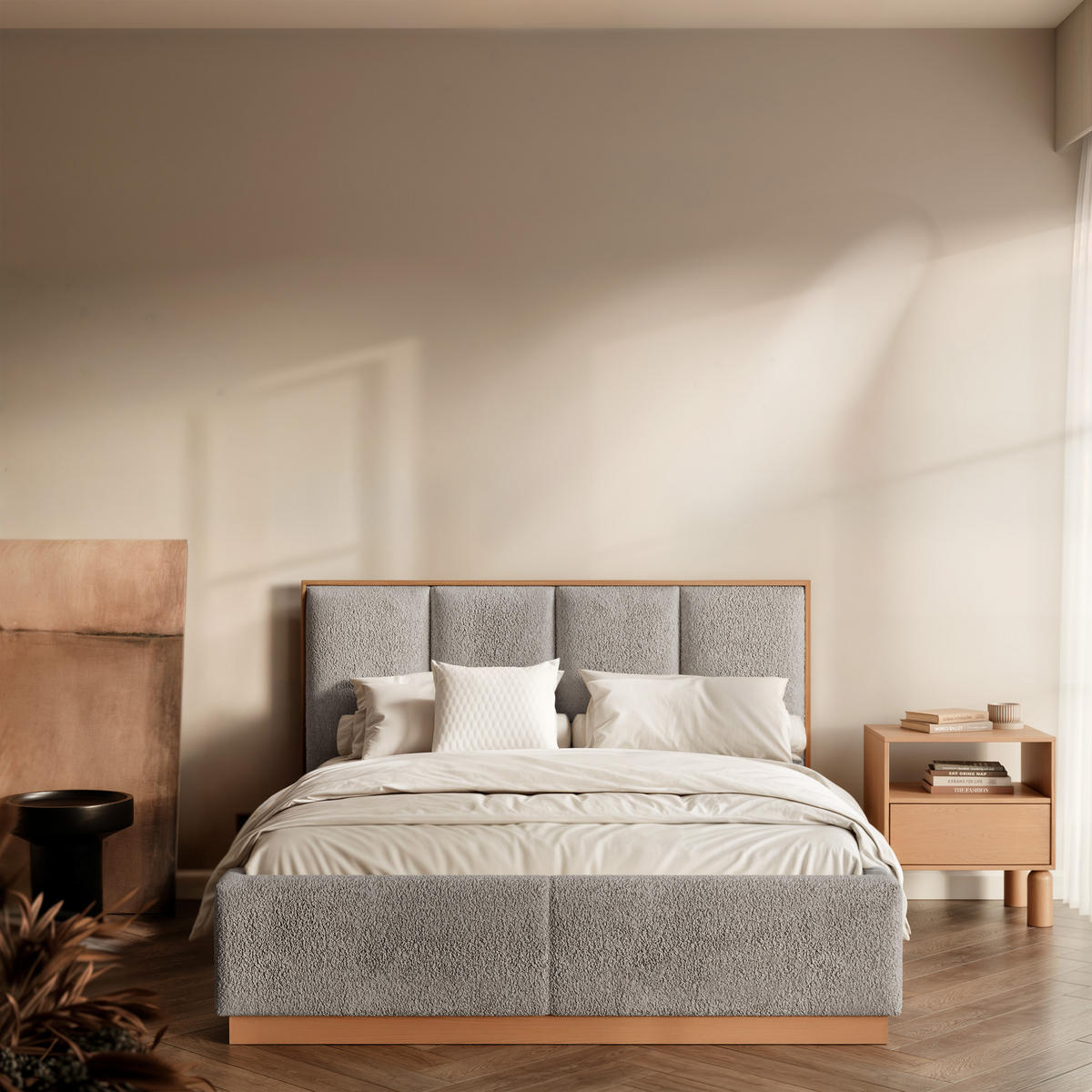 POLSTERBETT RIZZ 160/200 cm Bettkasten, ohne Matratze, Hellgrau - Hellgrau, Textil/Metall (160/200cm) - Idohome
