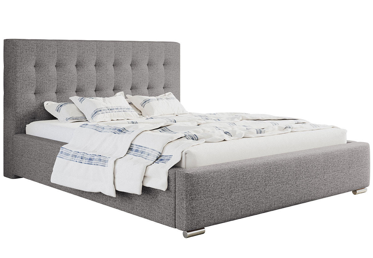 BETT Grau BEN 2 Mit Bettkasten 180x200 cm - Grau, Textil (180/200cm) - Sepro Meble