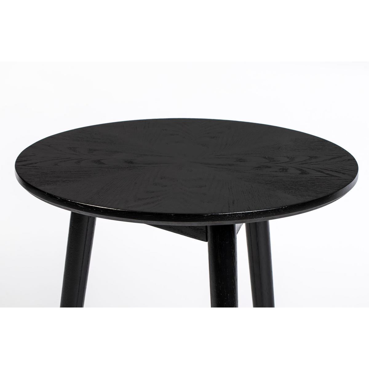 BEISTELLTISCH Fabio Rund 50x50 cm Schwarz - Schwarz, Holz (50/50/50cm) - Housecraft Living