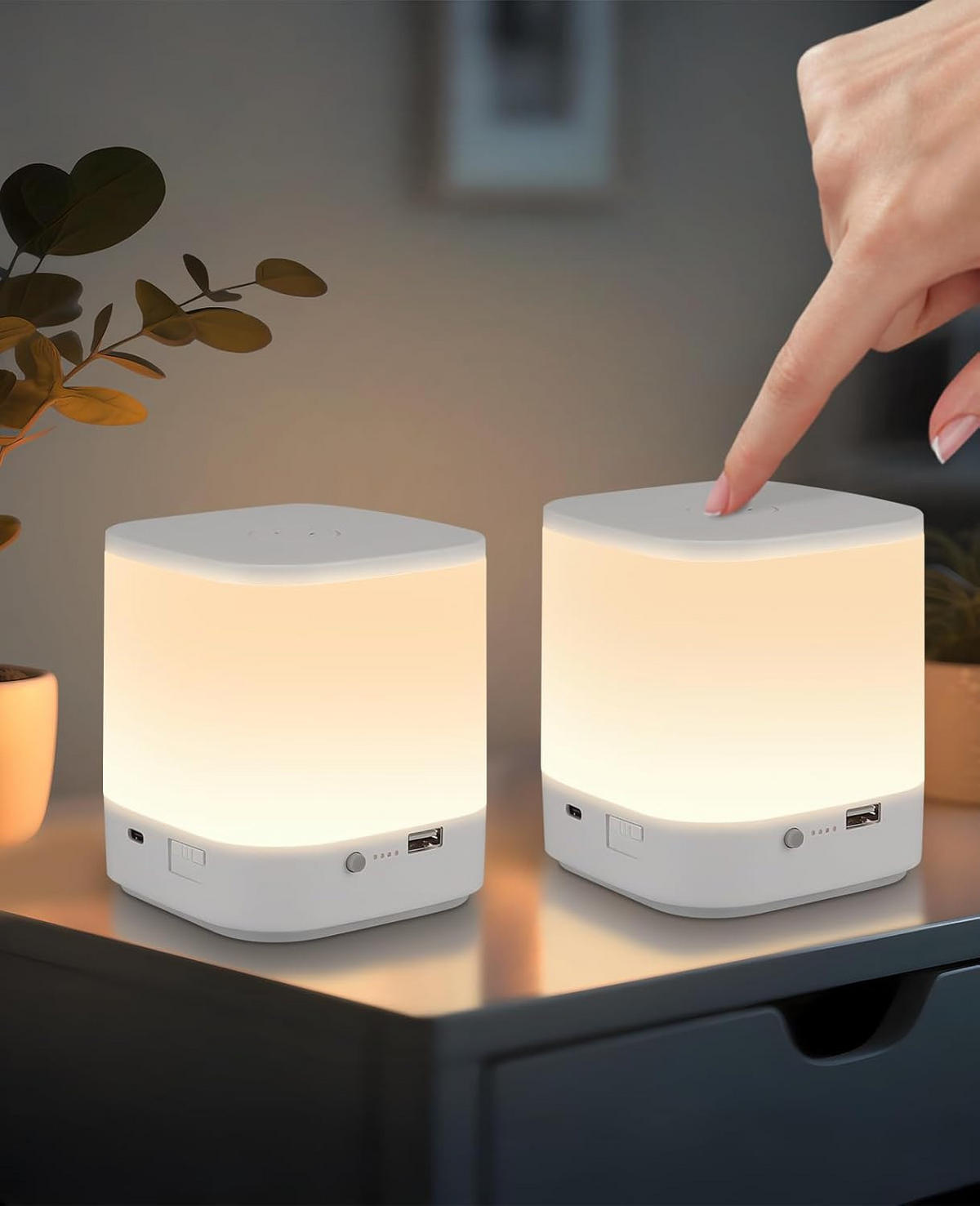 TISCHLEUCHTE Flammel 9.8/11.5/9.8 cm（2er-set） - Weiß, Metall (9.8/9.8/11.5cm) - ZMH