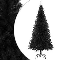 WEIHNACHTSBAUM Künstlicher Mit Ständer Schwarz 180 Cm Pvc - Schwarz, Kunststoff (180cm) - vidaXL