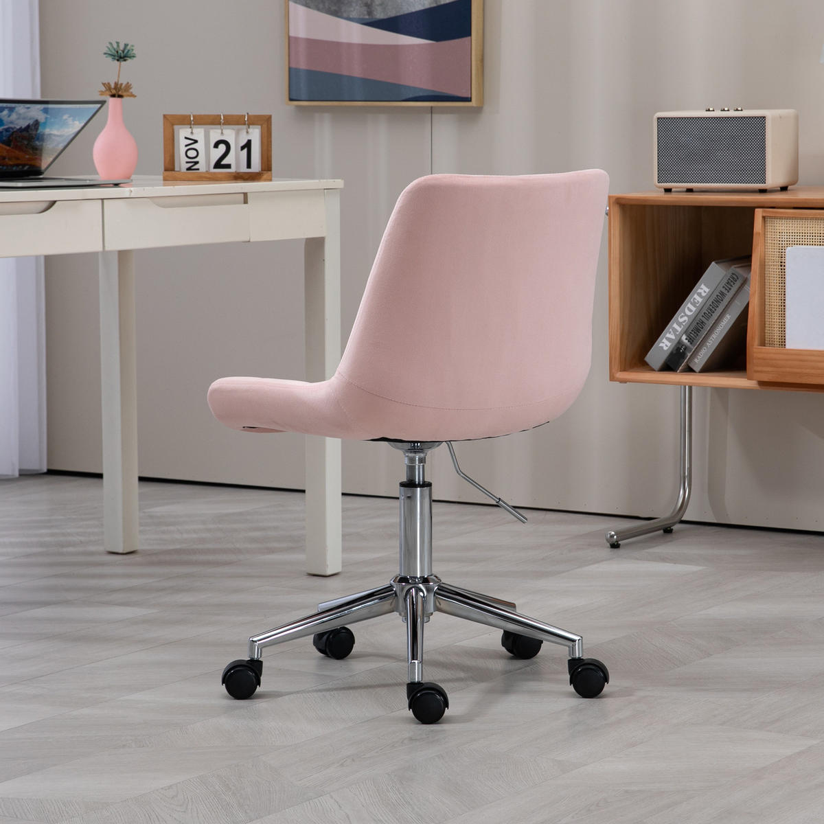 SCHREIBTISCHSTUHL MICKY Rosa - Rosa, Textil (50/92/54cm) - SVITA