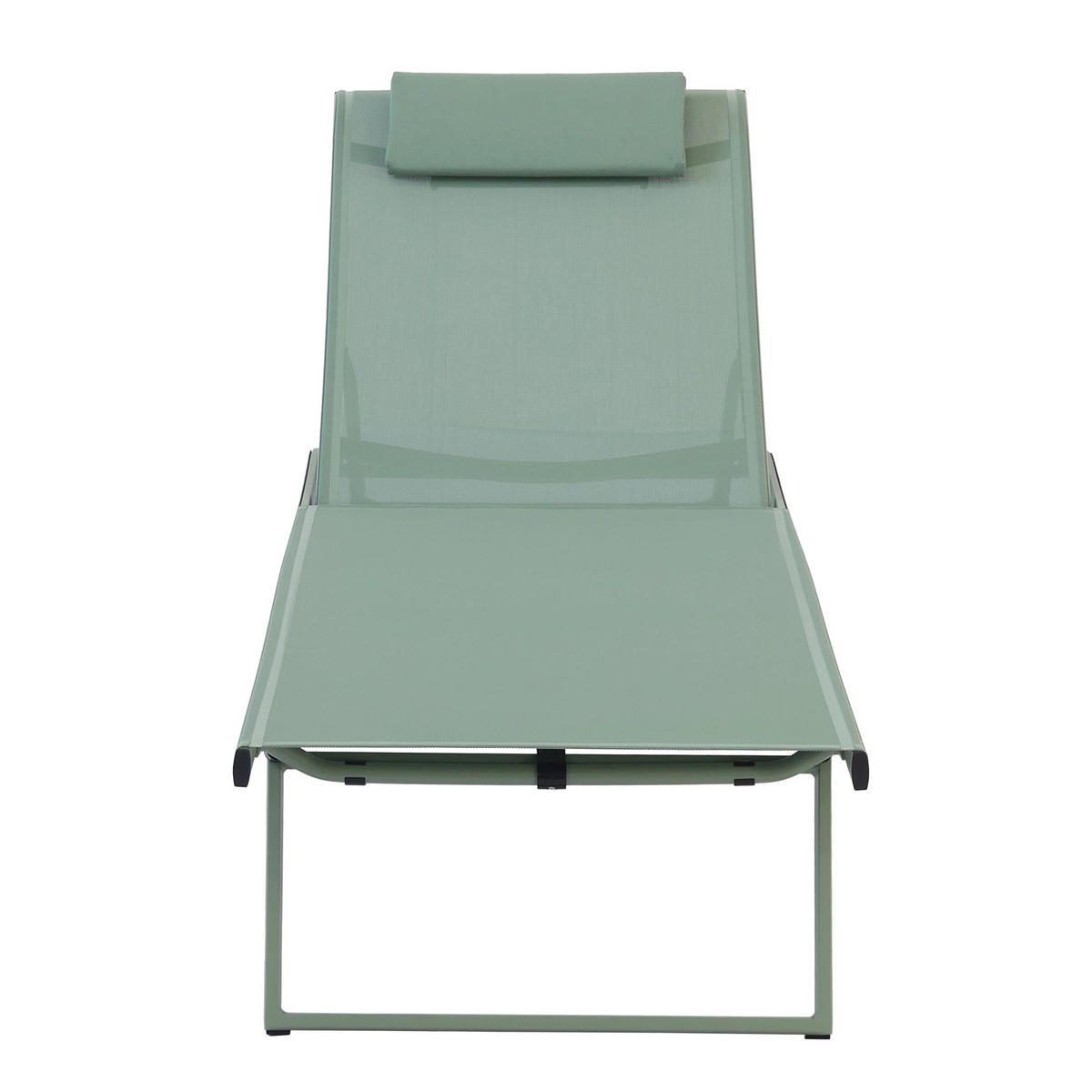 SONNENLIEGE 2-tlg., Kaktusgrün - Grün, Textil (70/69/182cm) - Oviala