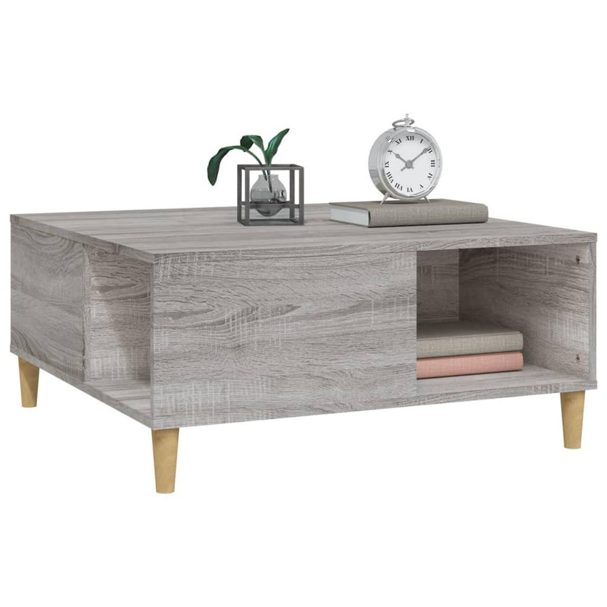 COUCHTISCH Grau Sonoma 80x80x36,5 cm Holzwerkstoff - Grau, Holzwerkstoff (80/80/36.5cm) - furnicato