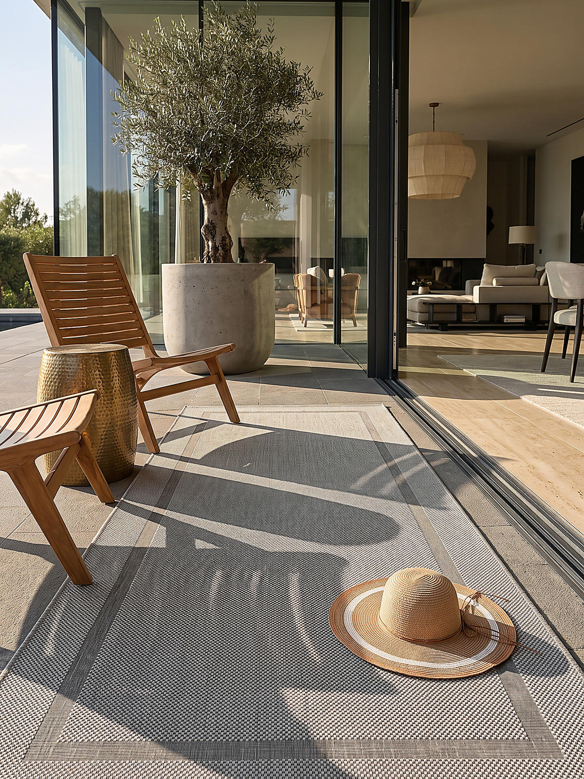 TEPPICHLÄUFER Bordüre BORNO Polypropylen Grau 80 x 200 cm - Grau, Textil (80/200cm) - KADIMA DESIGN