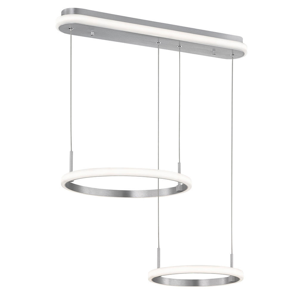 LED HÄNGELEUCHTE Metall Silber gebürstet - Silberfarben, Metall (40/63/150cm) - Wofi