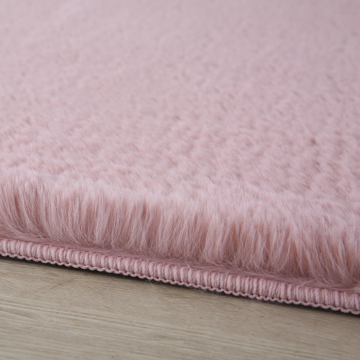 TEPPICH Waschbar Uni Modern Schlafzimmer Strapazierfähig Rund Rosa 200x200 cm OEKO-TEX Flur – NECKAR - Rosa, Textil (200/200cm) - KADIMA DESIGN