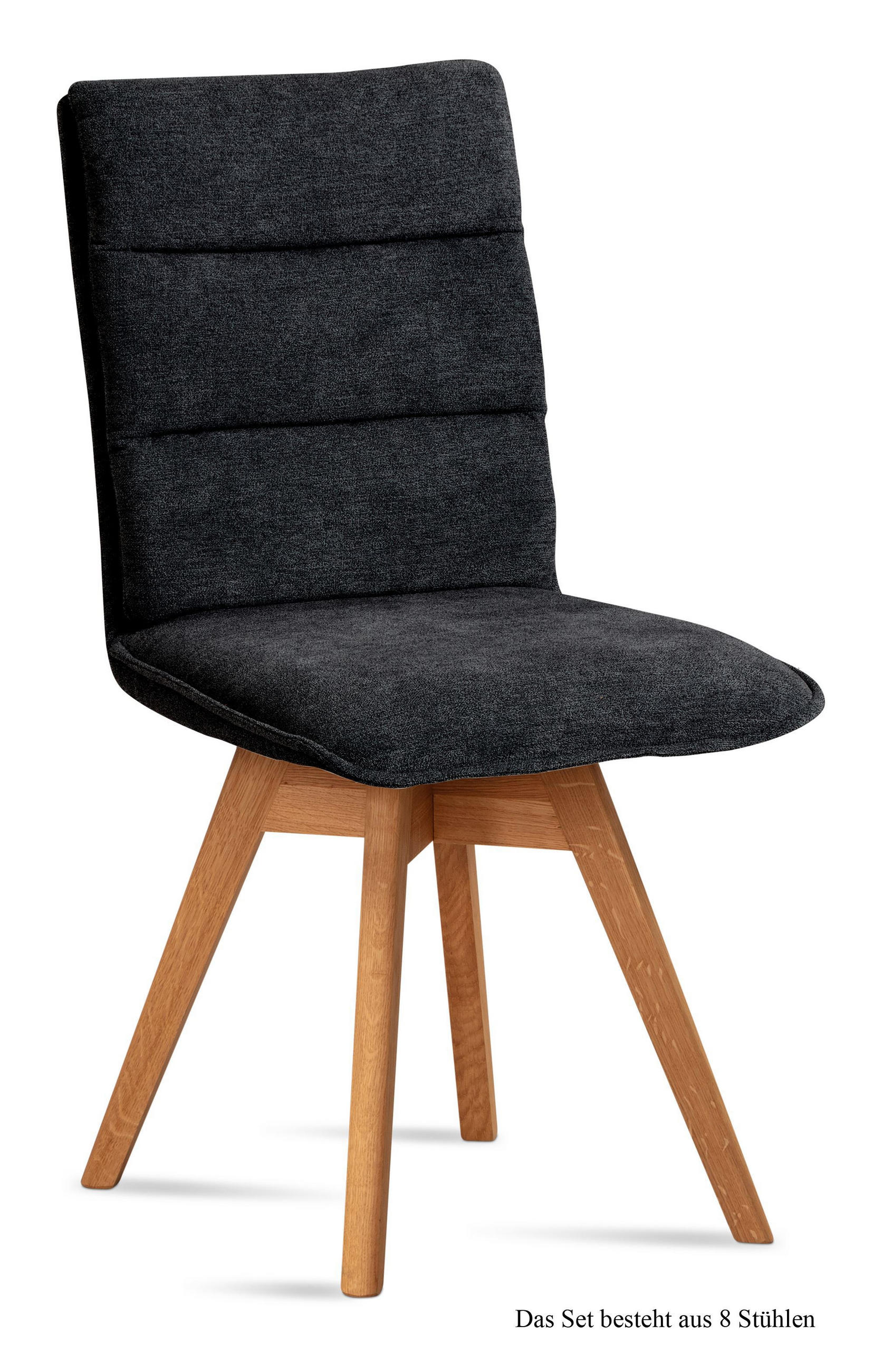 ESSZIMMERSTUHL drehbar (8er-Set) Dorle 47x92x60 Eiche geölt/Anthrazit - Eichefarben/Anthrazit, Kunststoff (60/92/47cm) - 58aufmkessel