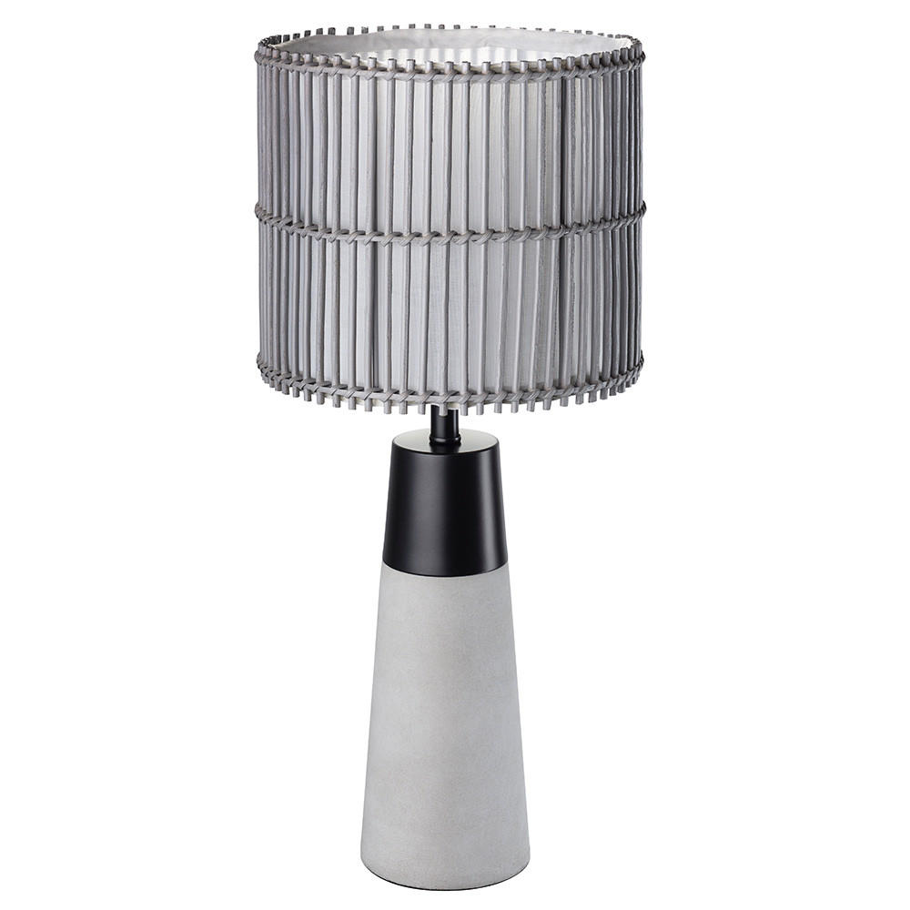TISCHLEUCHTE Metall Bambus Grau - Grau, Holz (30/30/60cm) - Globo Lighting