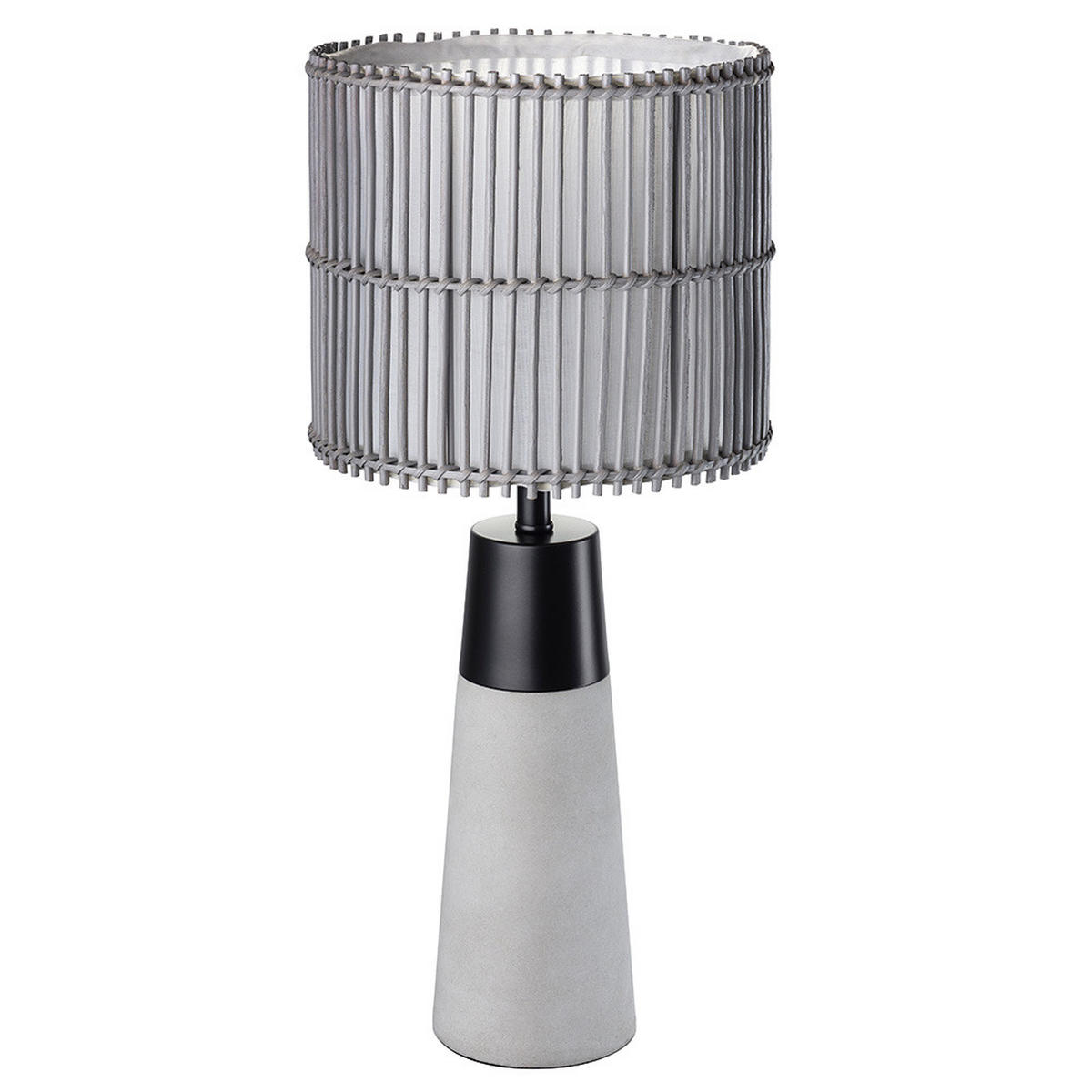TISCHLEUCHTE Metall Bambus Grau - Grau, Holz (30/30/60cm) - Globo Lighting