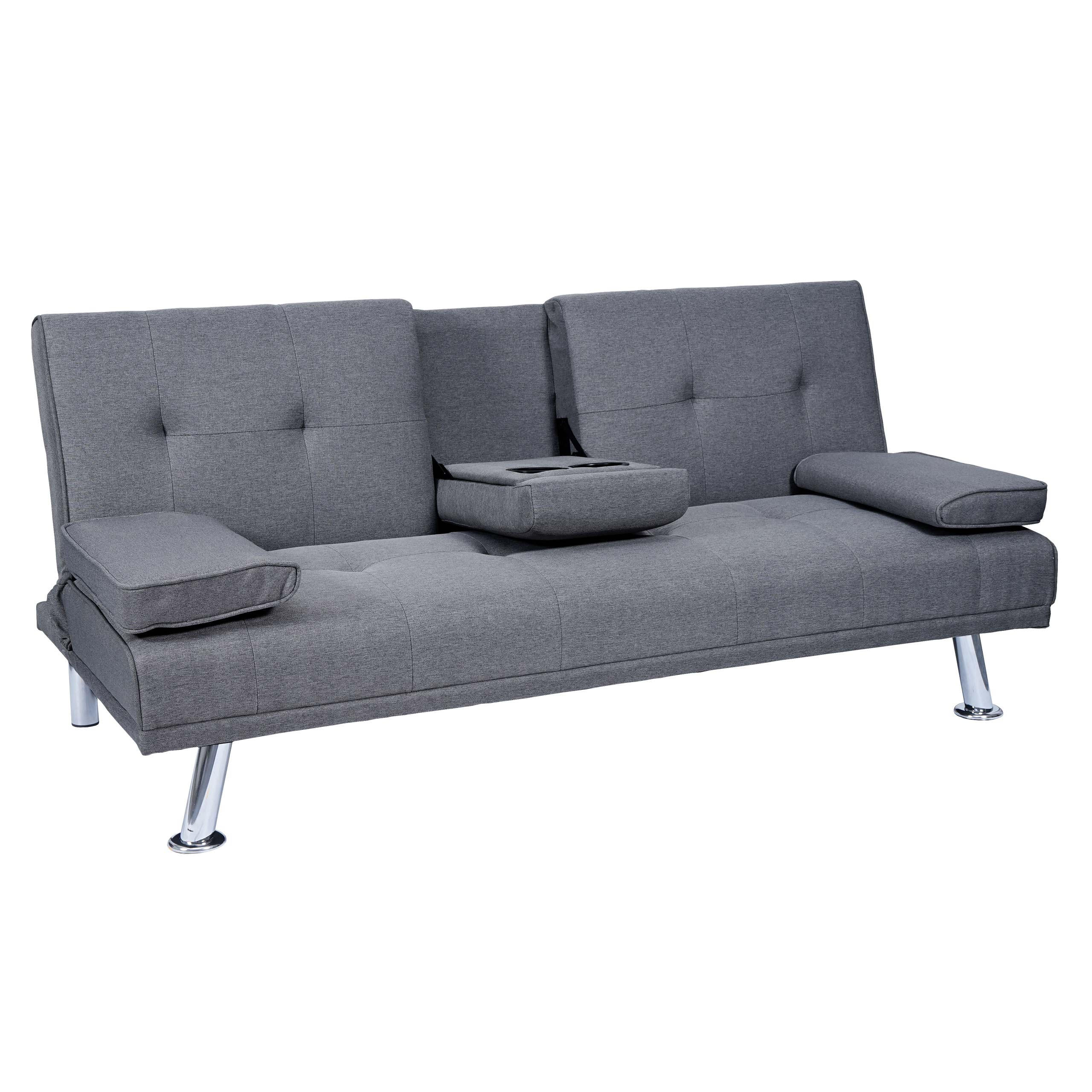 3-SITZER-SOFA Anthrazit - Anthrazit, Textil (166/77/81cm) - MCW