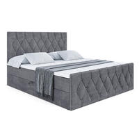 BOXBETT VELANTO-Z - 140 x 200 - H4 - Dunkelgrau - Dunkelgrau, Holzwerkstoff (140/200cm) - ALTDECOR