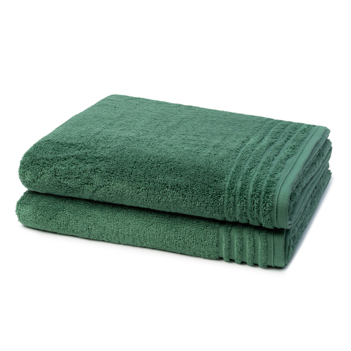 DUSCHTUCH Vienna Style Supersoft 2er-Set - Grün, Textil (50/100cm) - Vossen