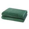 DUSCHTUCH Vienna Style Supersoft 2er-Set - Grün, Textil (50/100cm) - Vossen