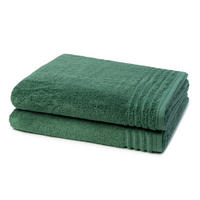 DUSCHTUCH Vienna Style Supersoft 2er-Set - Grün, Textil (50/100cm) - Vossen