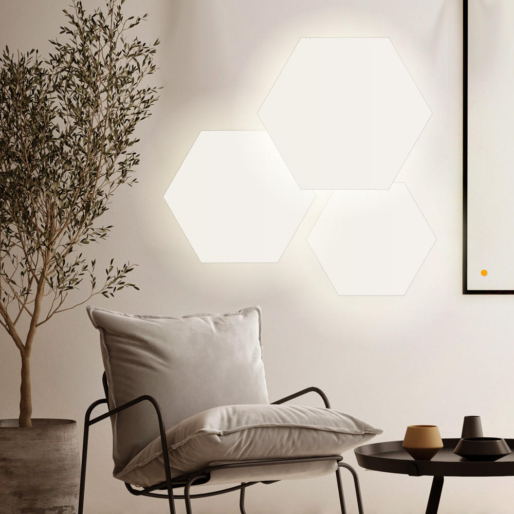 LED-WANDLAMPE Hive Weiß Ø 45/55cm - Weiß, Metall (90/4.4/90cm) - s.luce