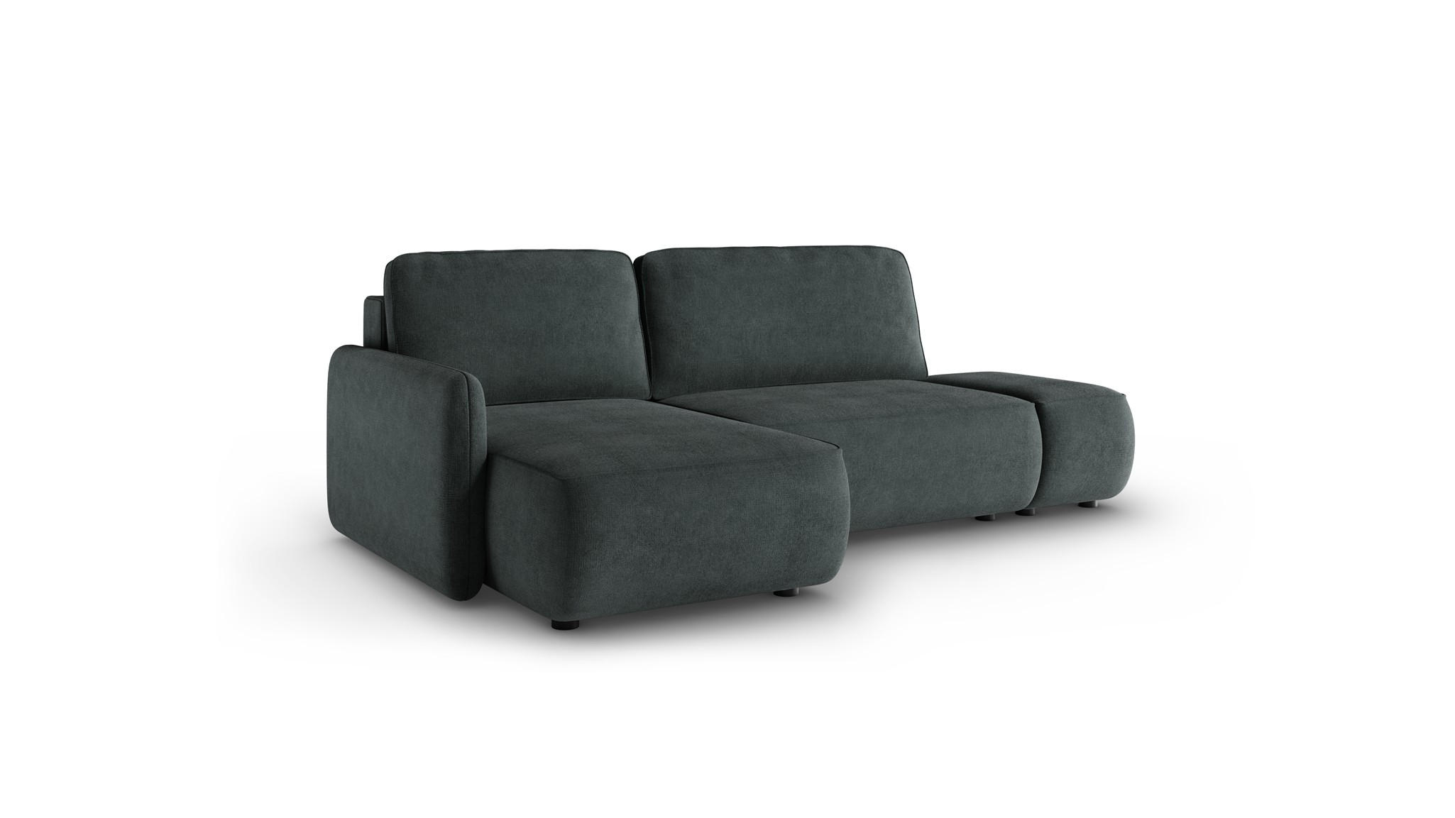 ECKSOFA Luka Mit Schlaffunktion - Anthrazit, Holzwerkstoff/Textil (229/148cm) - Fun Möbel