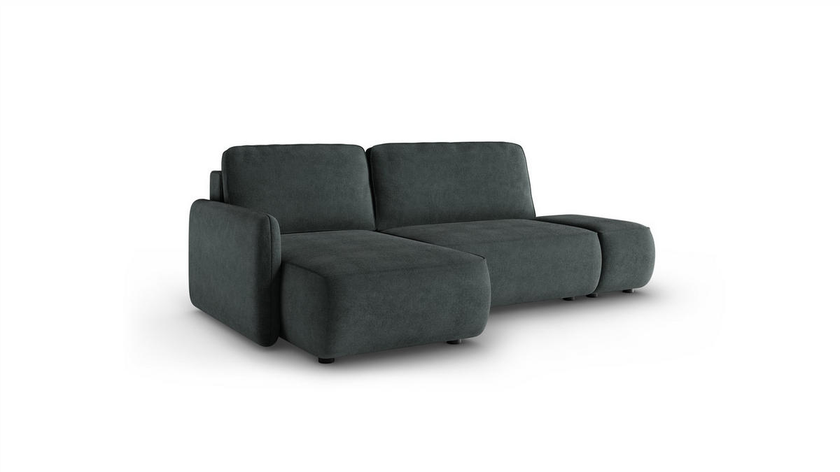 ECKSOFA Luka Mit Schlaffunktion - Anthrazit, Holzwerkstoff/Textil (229/148cm) - Fun Möbel