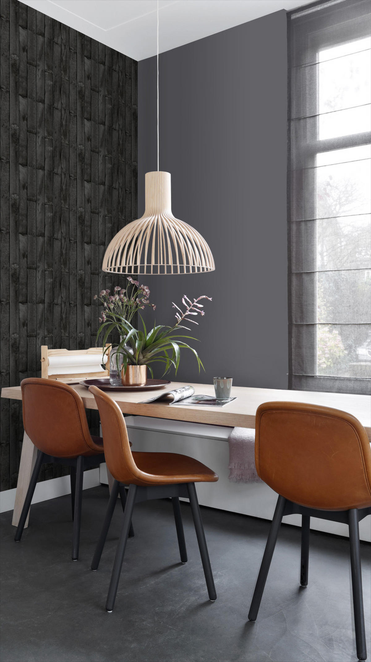 TAPETE Holzoptik 53 cm x 10.05 m - Schwarz, Papier (53/1000cm) - ESTAhome