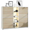 HIGHBOARD Cuba Türen in Eiche sägerau - Eiche San Remo, Holzwerkstoff (130.5/105.5/35.5cm) - Vladon