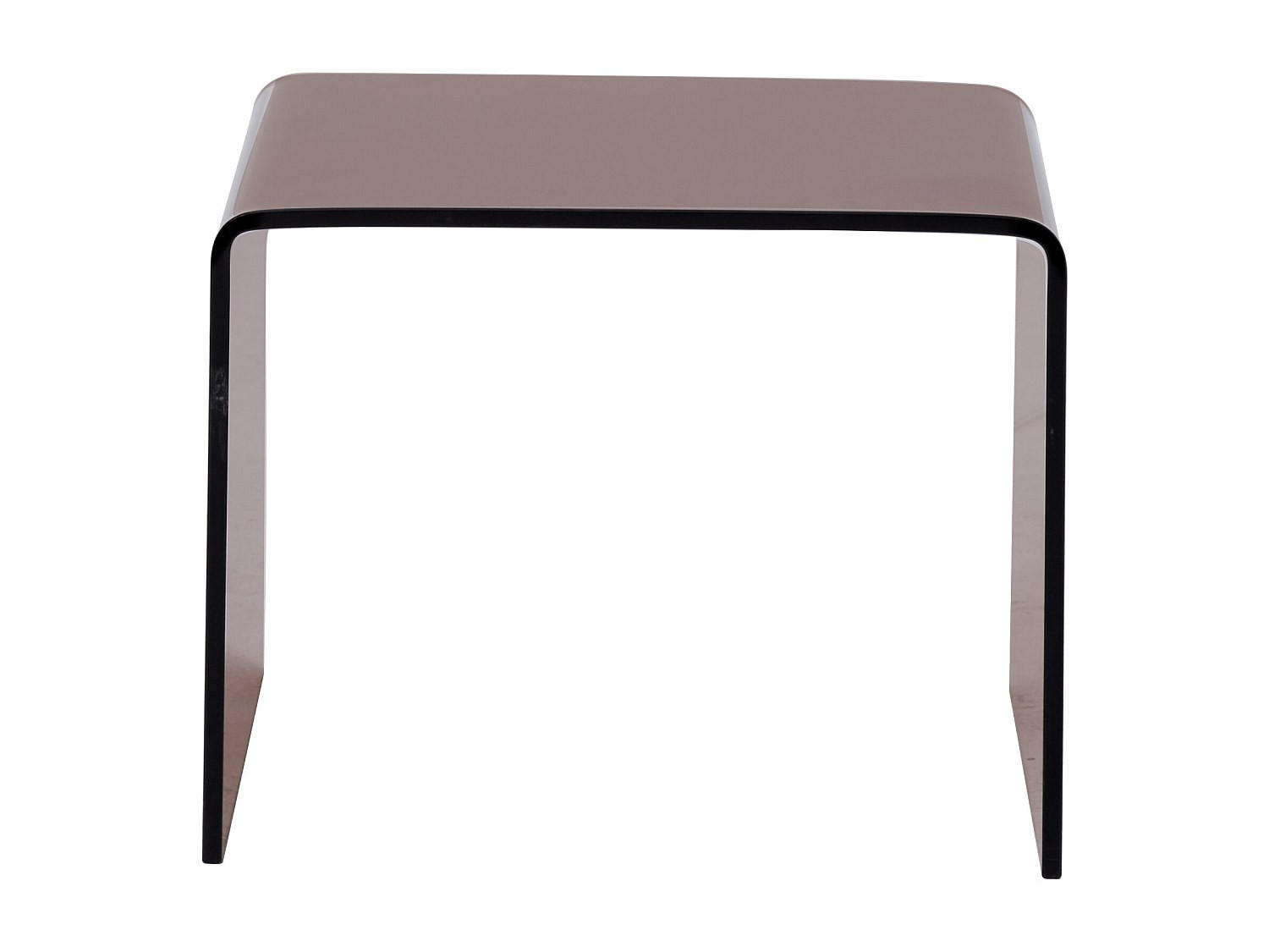 NACHTTISCH - 50 cmcm x 40 cmcm - Glas - Transparent, Braun - SUZANA - Transparent/Braun, Glas (50/40/40cm) - Vente-Unique