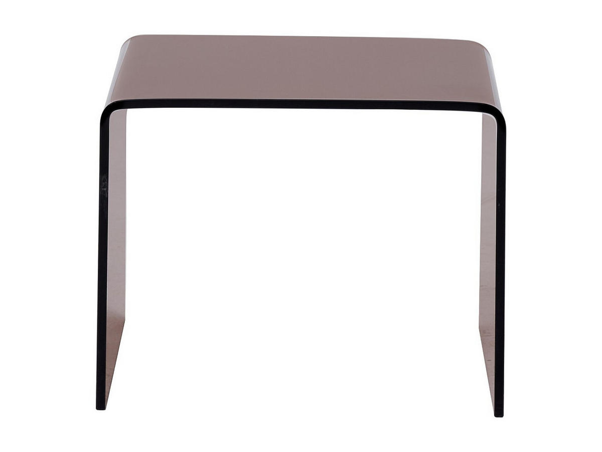 NACHTTISCH - 50 cmcm x 40 cmcm - Glas - Transparent, Braun - SUZANA - Transparent/Braun, Glas (50/40/40cm) - Vente-Unique