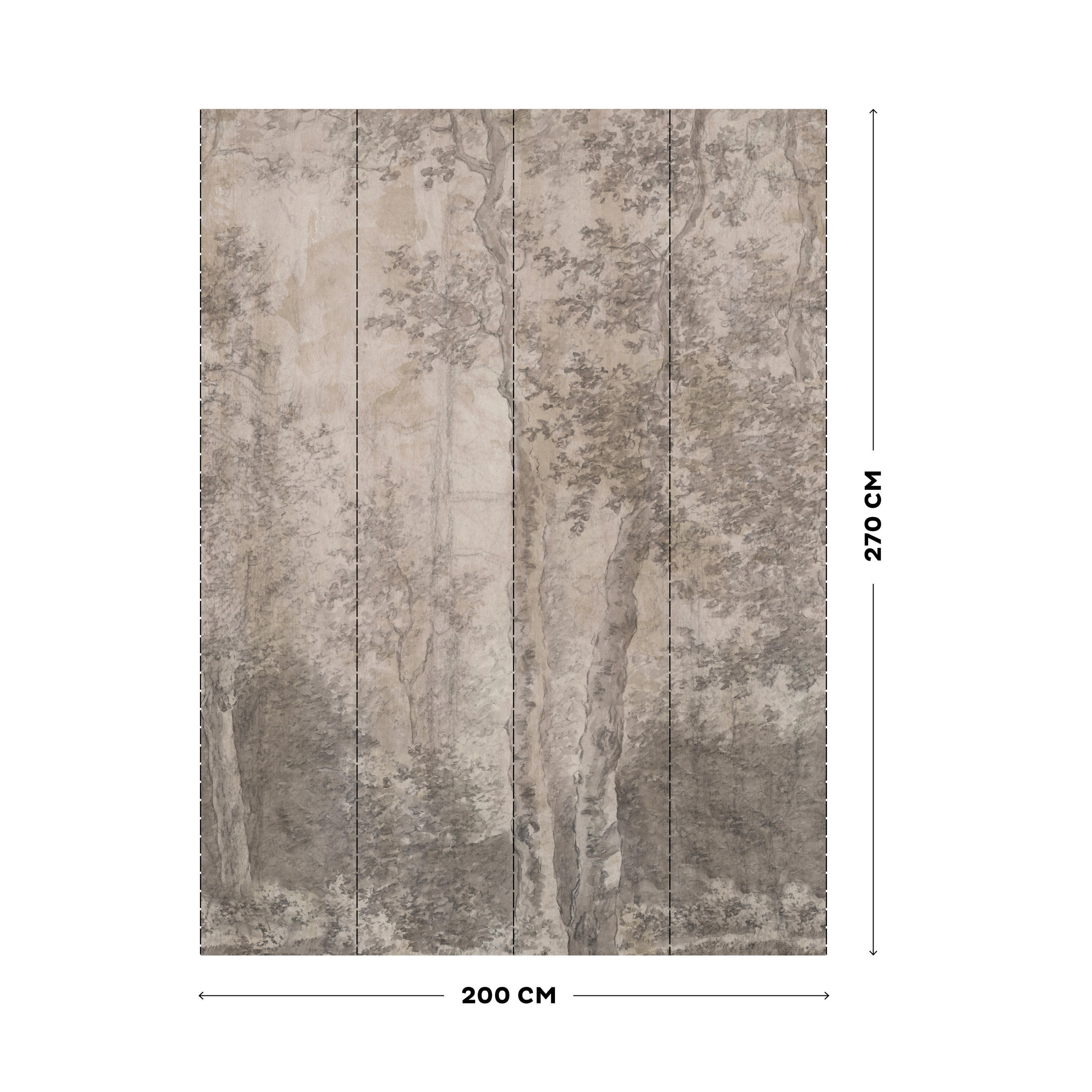 FOTOTAPETE - Birkenbäume - Pink/Braun, Papier/Kunststoff (200/270cm) - LOOKS by W.Joop
