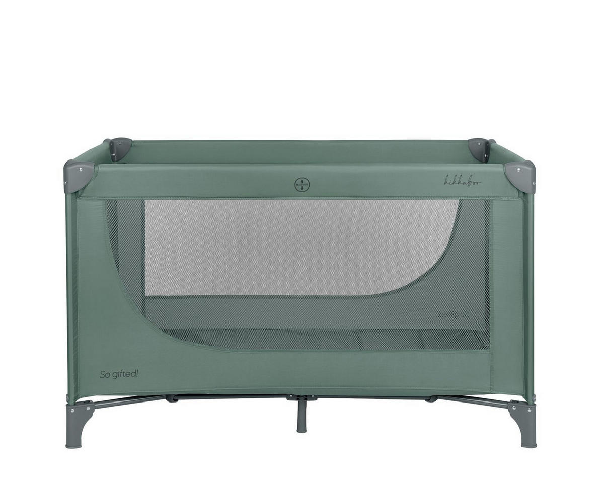 REISEBETT so gifted dunkelgrün weiche Matratzenauflage, Seiteneingang - Grün, Metall (60/120cm) - Kikka boo