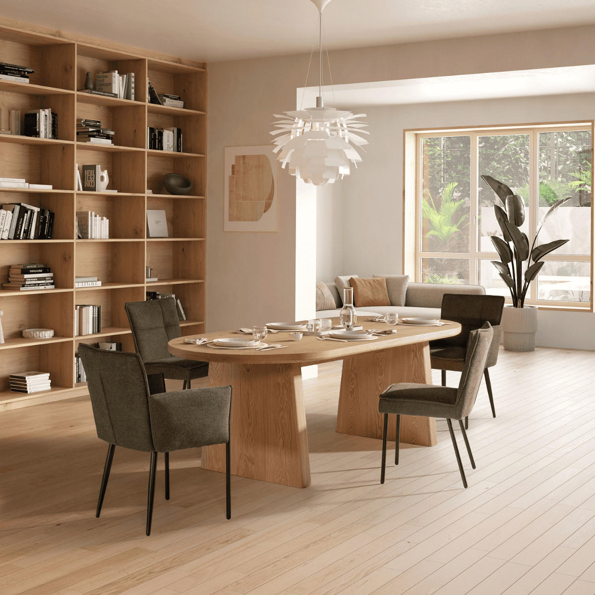 ESSZIMMERSTÜHLE STOFF 2er set 60/50,5/60 cm - Dunkelgrau, Textil (60/50.5/53.5cm) - Calicosy