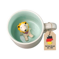 KAFFEETASSE 300ml 3D Cartoon - Weiß, Keramik (0.3L) - Intirilife