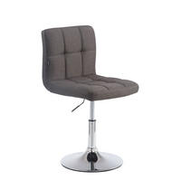 PALMA Barhocker Bangko Stoff Dunkelgrau - Dunkelgrau, Textil/Metall (44/74/49cm) - DELUKE