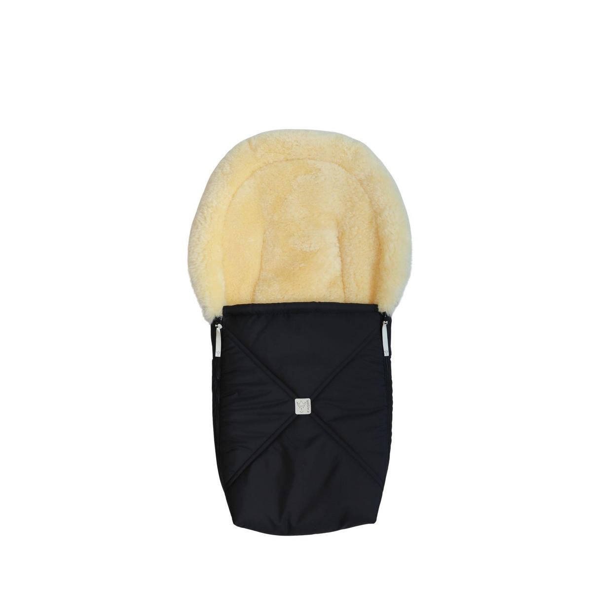 LAMMFELL-BABYSCHALENFUSSSACK Emmy, black - Schwarz, Fell (37/10/80cm) - Kaiserbaby