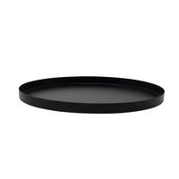 DEKOTABLETT Levi rund aus Eisen in Schwarz Ø34 cm - Schwarz, Metall (2cm) - LaLe Living
