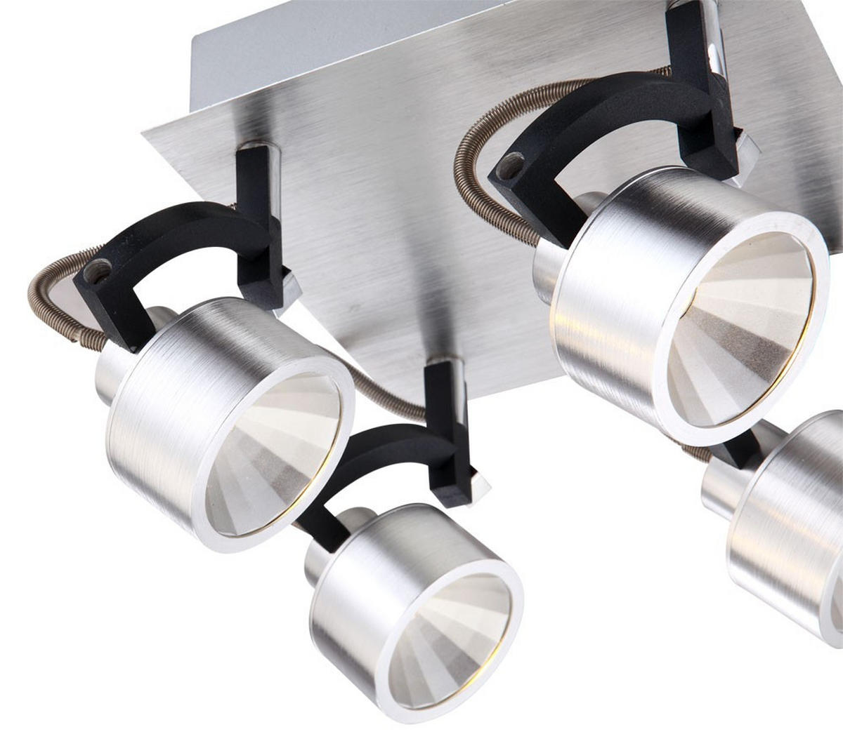 LED DECKENLEUCHTE HALEY Silber gebürstet - Silberfarben, Metall (18/18/15cm) - Globo Lighting