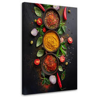 WANDBILD lebensmittelgewürze küche - Multicolor, Textil (40/60cm) - Feeby